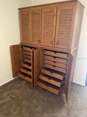 Primary Built in Closet and pullout drawers