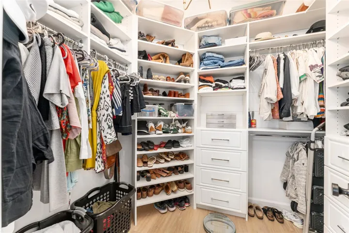 Boutique closet in primary bedroom