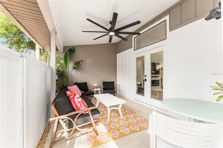 Open to rear porch