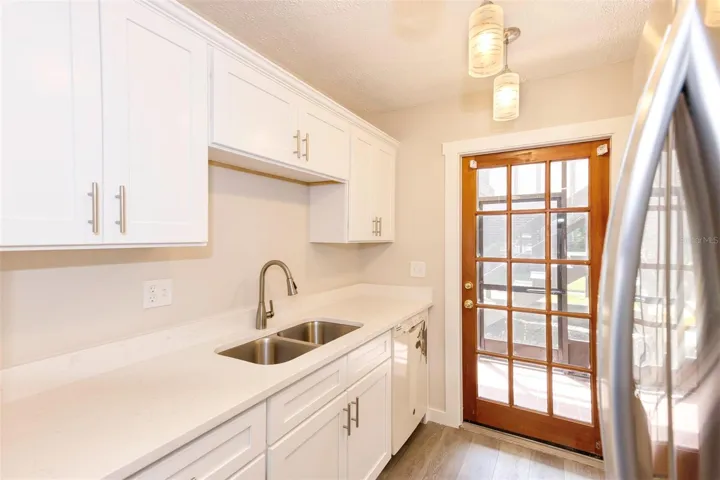 Kitchen out to Screen Porch