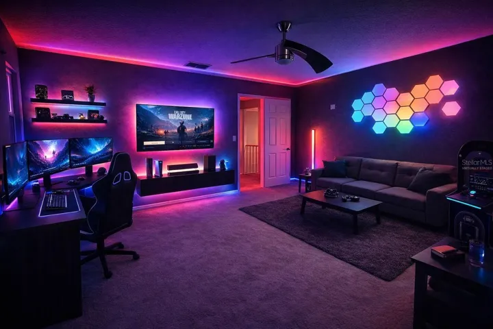 idea for bonus room virtually staged