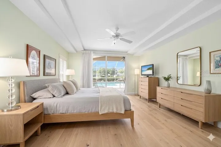 Virtually staged Primary bedroom