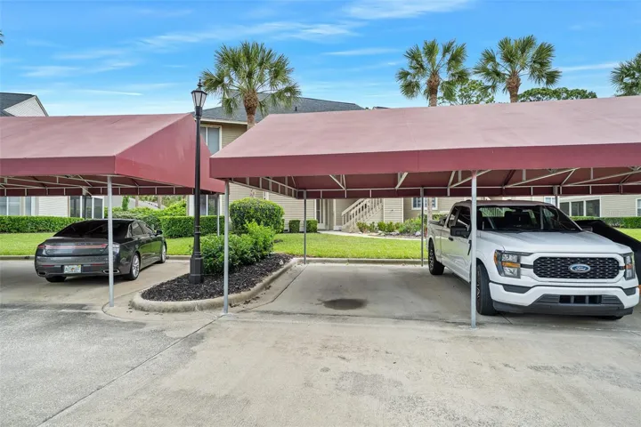 Covered parking space
