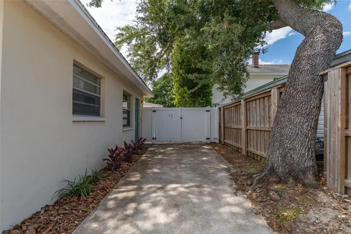 more parking and gate to back yard