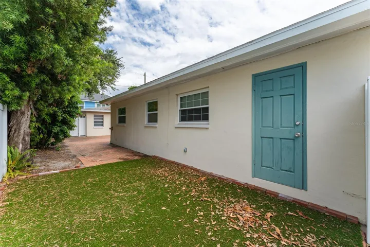Exterior door to primary