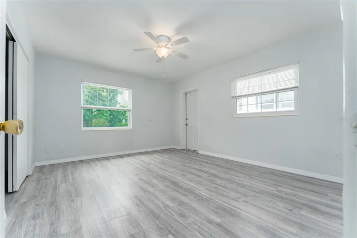 Primary bedroom with exterior door