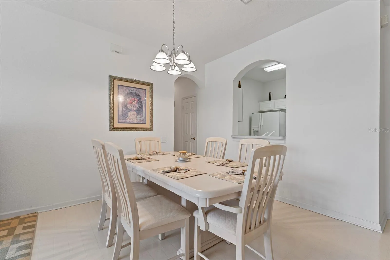 Dining area with kitchen pass thru