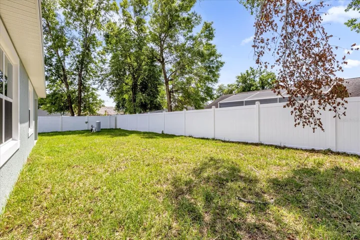 Spacious backyard with room to customize