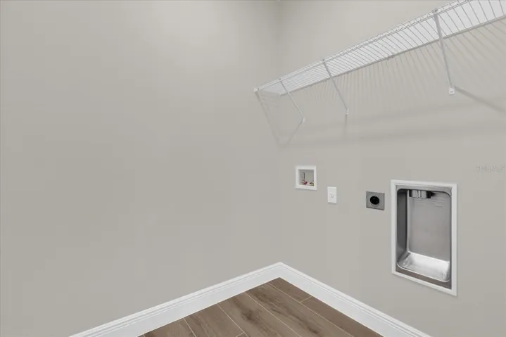Dedicated indoor laundry area
