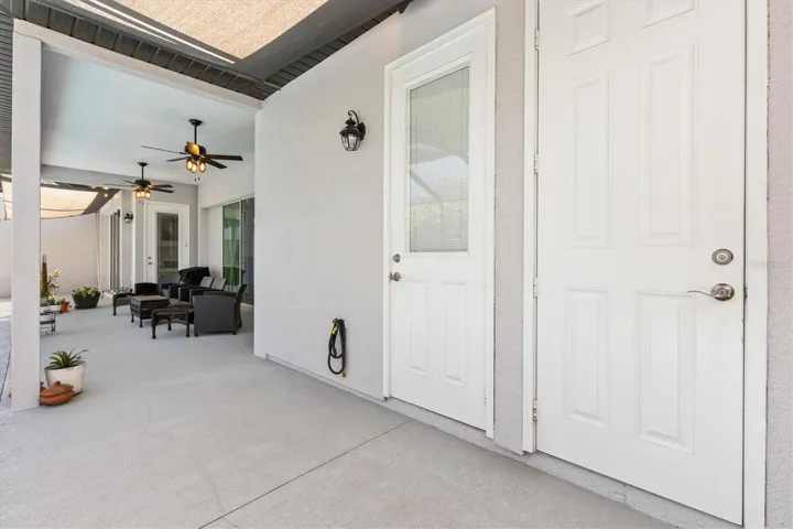 Door to far right for storage.  Door to the left of it is a full-size bathroom.