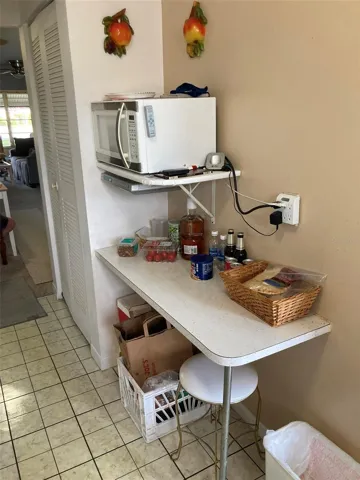 Prep space in kitchen