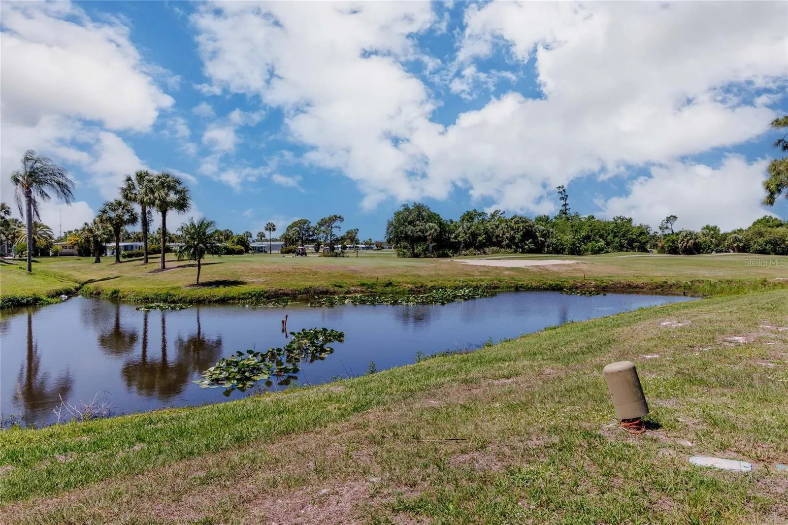 pond and golf course views