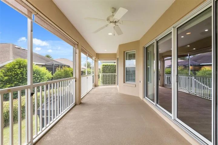 Lanai with blinds, great for Florida's sunny days.