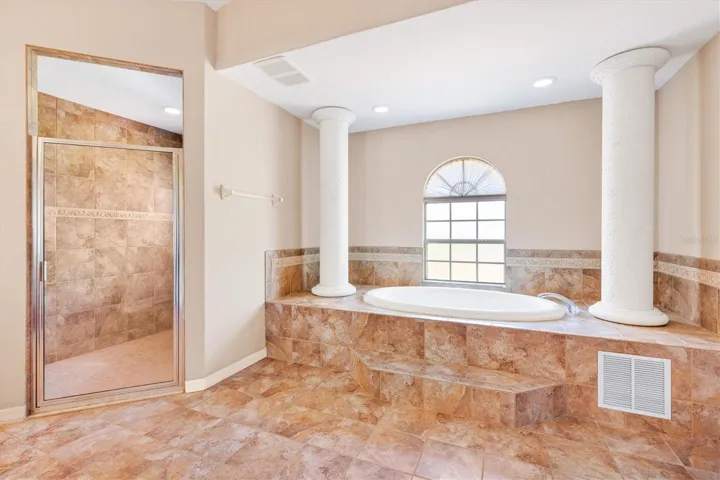 Soaking tub in Primary bathroom.