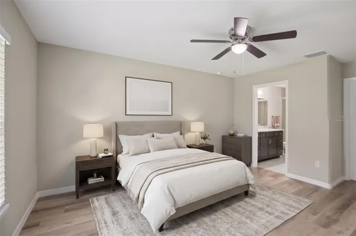 Virtually Staged Primary Bedroom