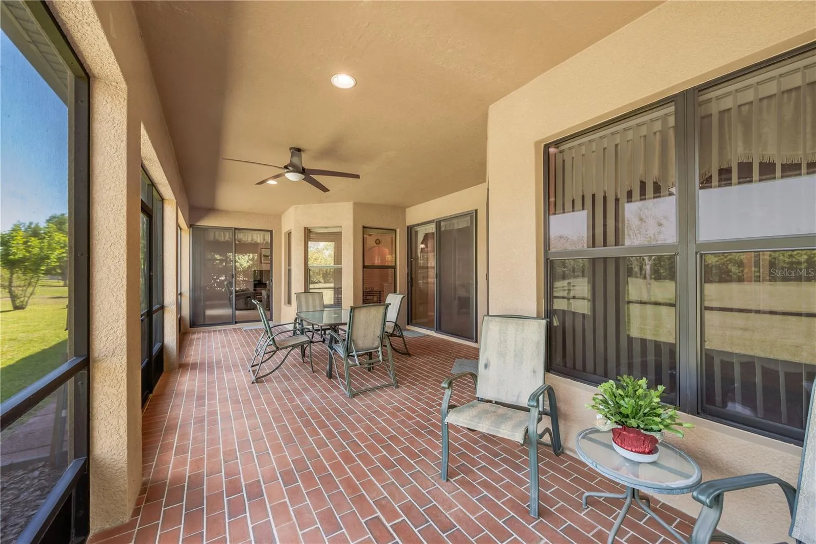 The spacious covered and screened lanai is the perfect place to begin your morning and unwind at the end of the day.