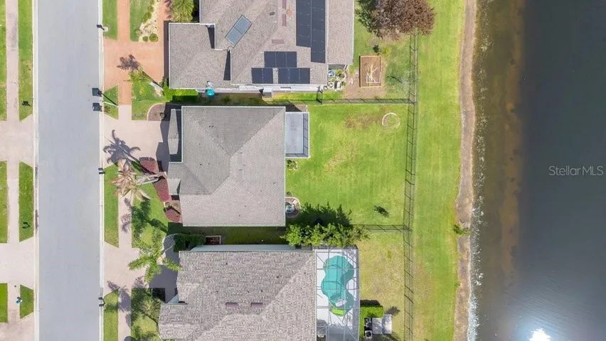 Aerial view of the home.