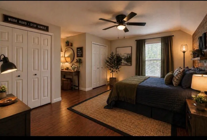 Guest bedroom upstairs virtually staged