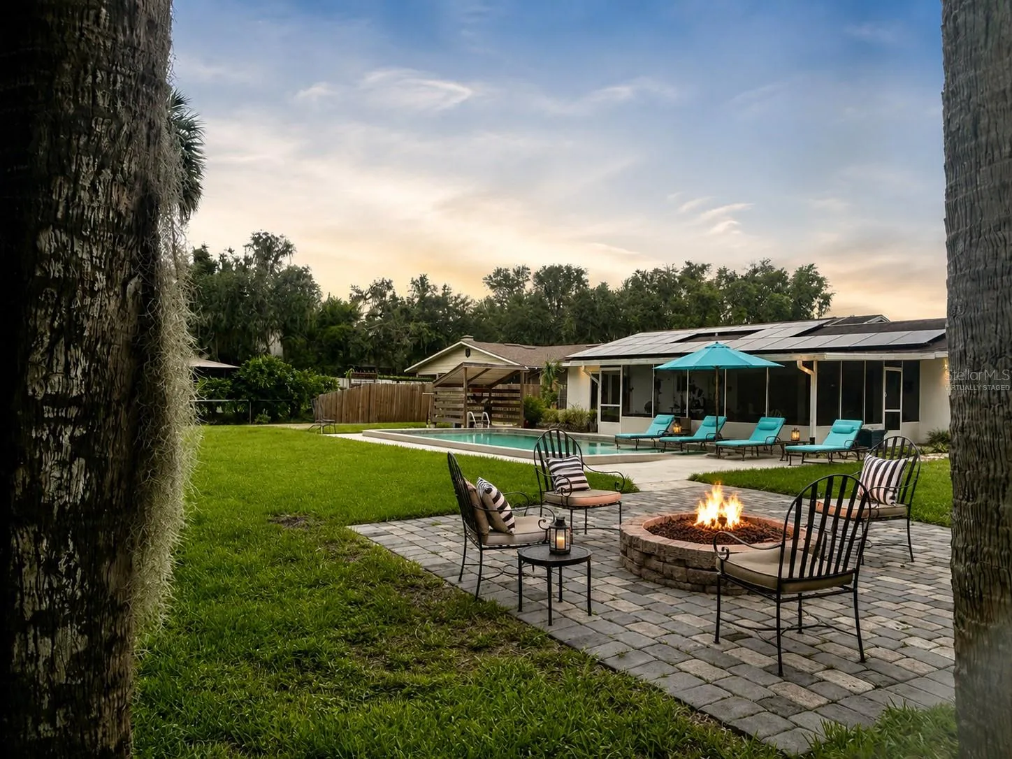 virtually staged yard