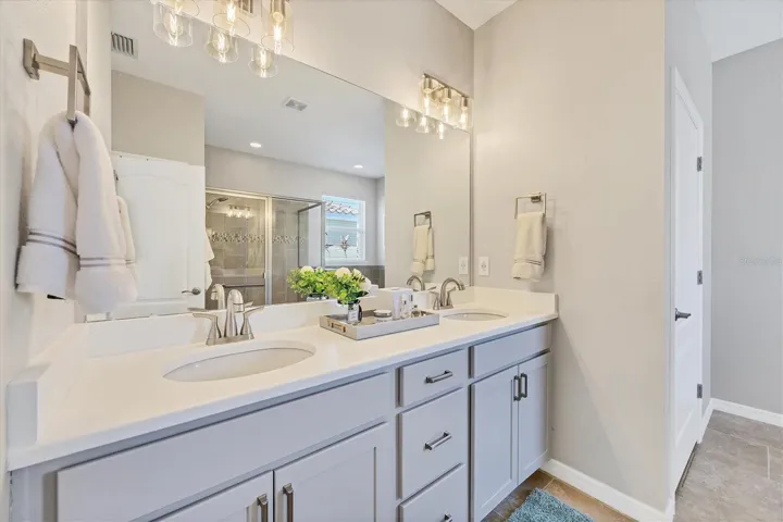 Primary Bath with Double Vanities