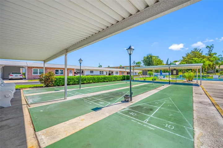 Shuffleboard courts close to villa