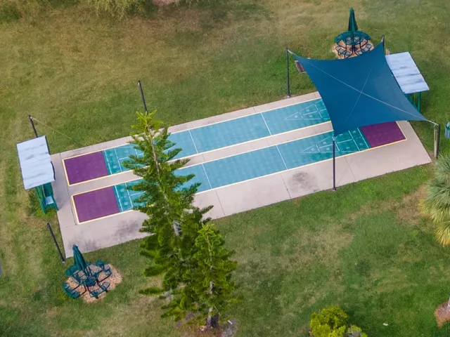 Shuffleboard courts for fun and social play