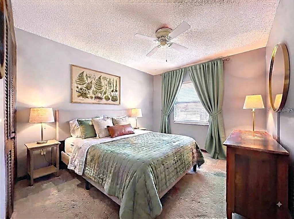 Second bedroom staged as bedroom
