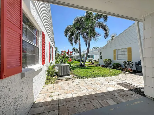 Driveway view to patio