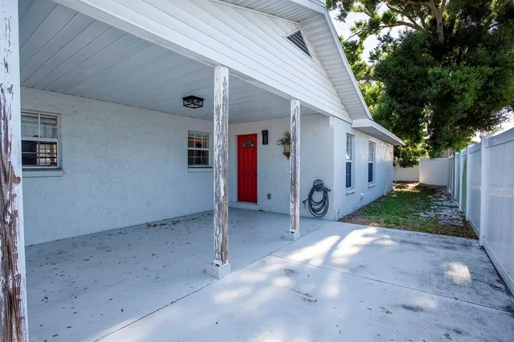 Fenced Carport