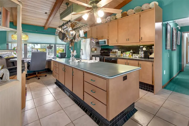 Island with Corian sink & countertop