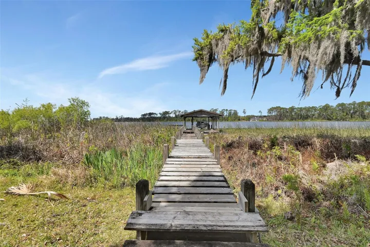 100 foot private dock and boat house.