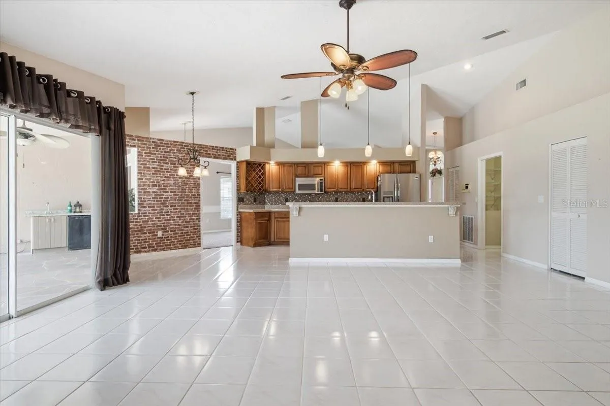 Another view from Den into kitchen