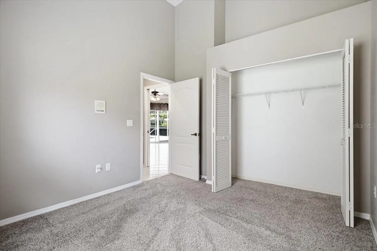 View from Bedroom two to closet and hallway