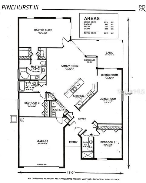 Floorplan of original model home