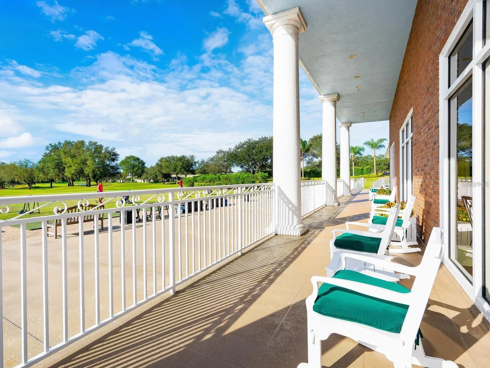 Observation deck overlooks the driving range
