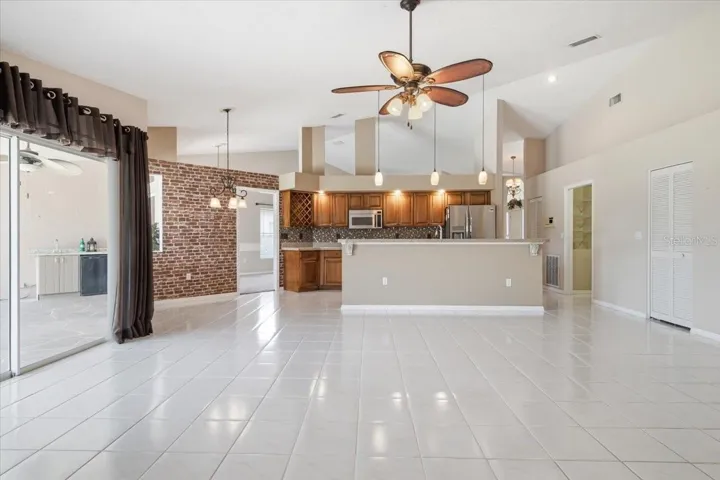 Another view from Den into kitchen