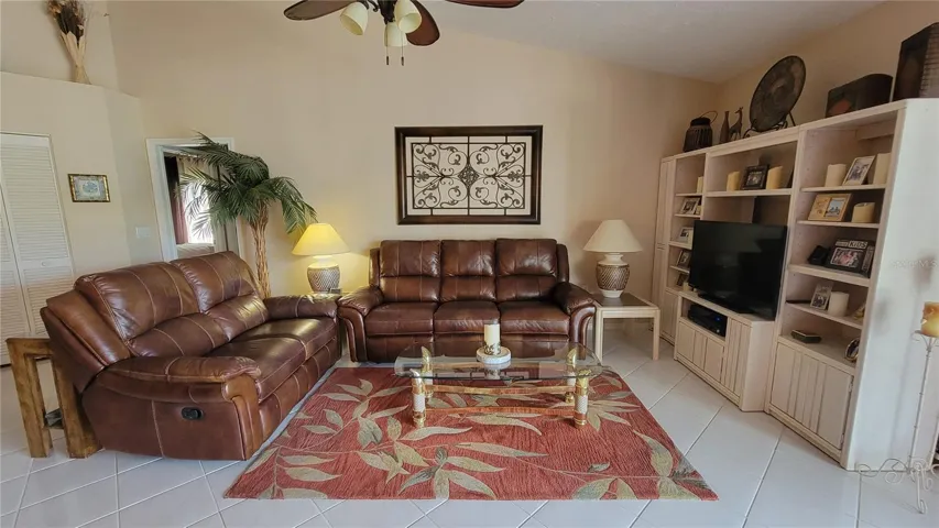 Family room located a center of the home