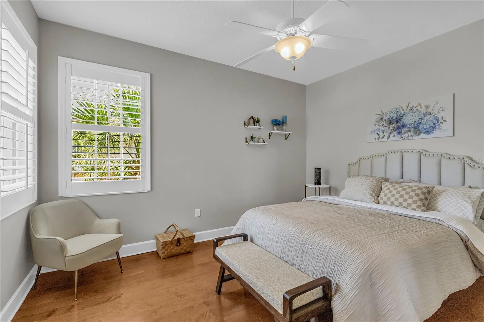 Guest bedroom features it's own walk-in closet as well!