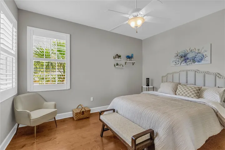 Guest bedroom features it's own walk-in closet as well!