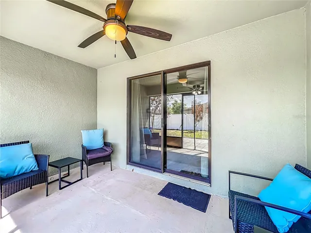 Covered and screened in porch