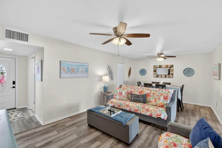 Family room OPENS into the Dining area as well
