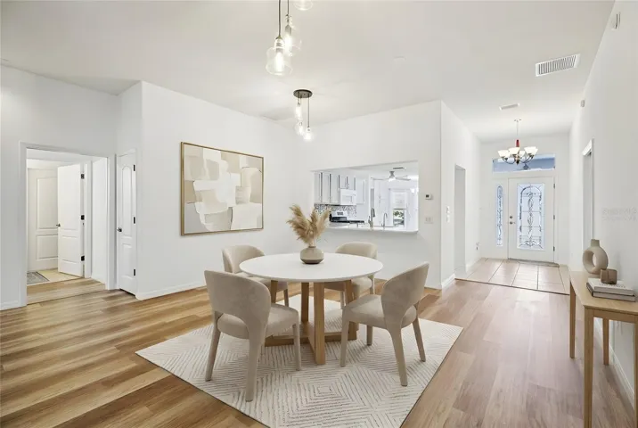 Open dining area. Virtually Staged.