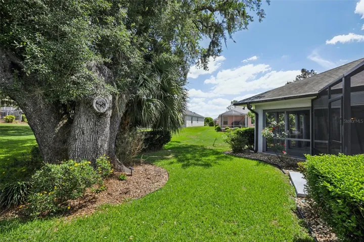 Lush mature landscaping.