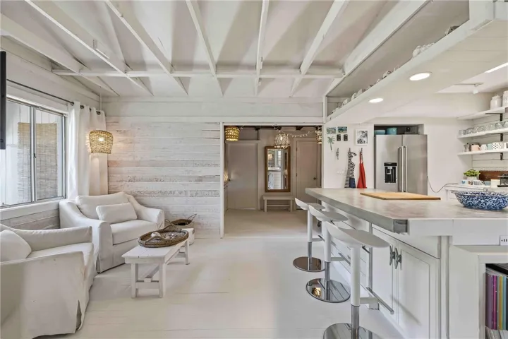 Modern open kitchen with conversation area