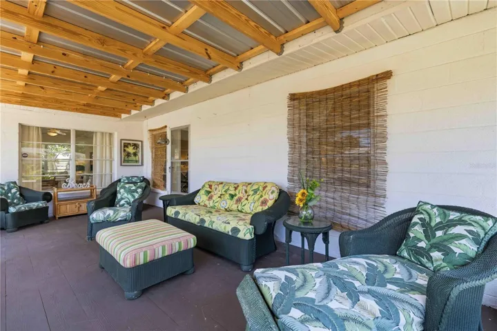 Large covered gathering deck