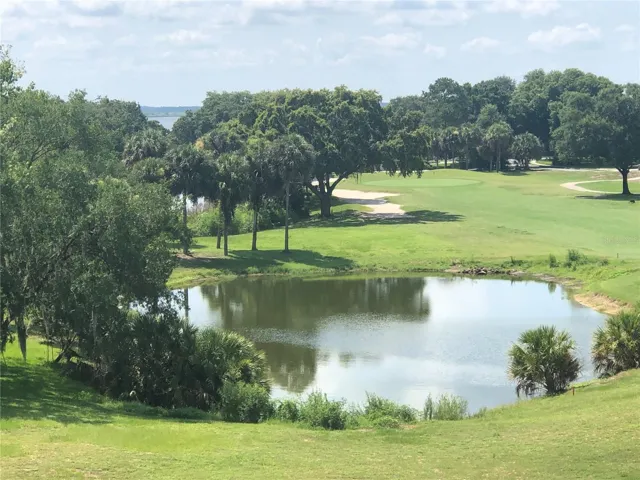 Great elevated views of pond and fairways...