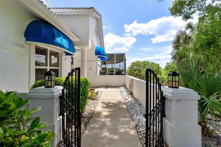 Iron gated entrance...lead guests to front door!
