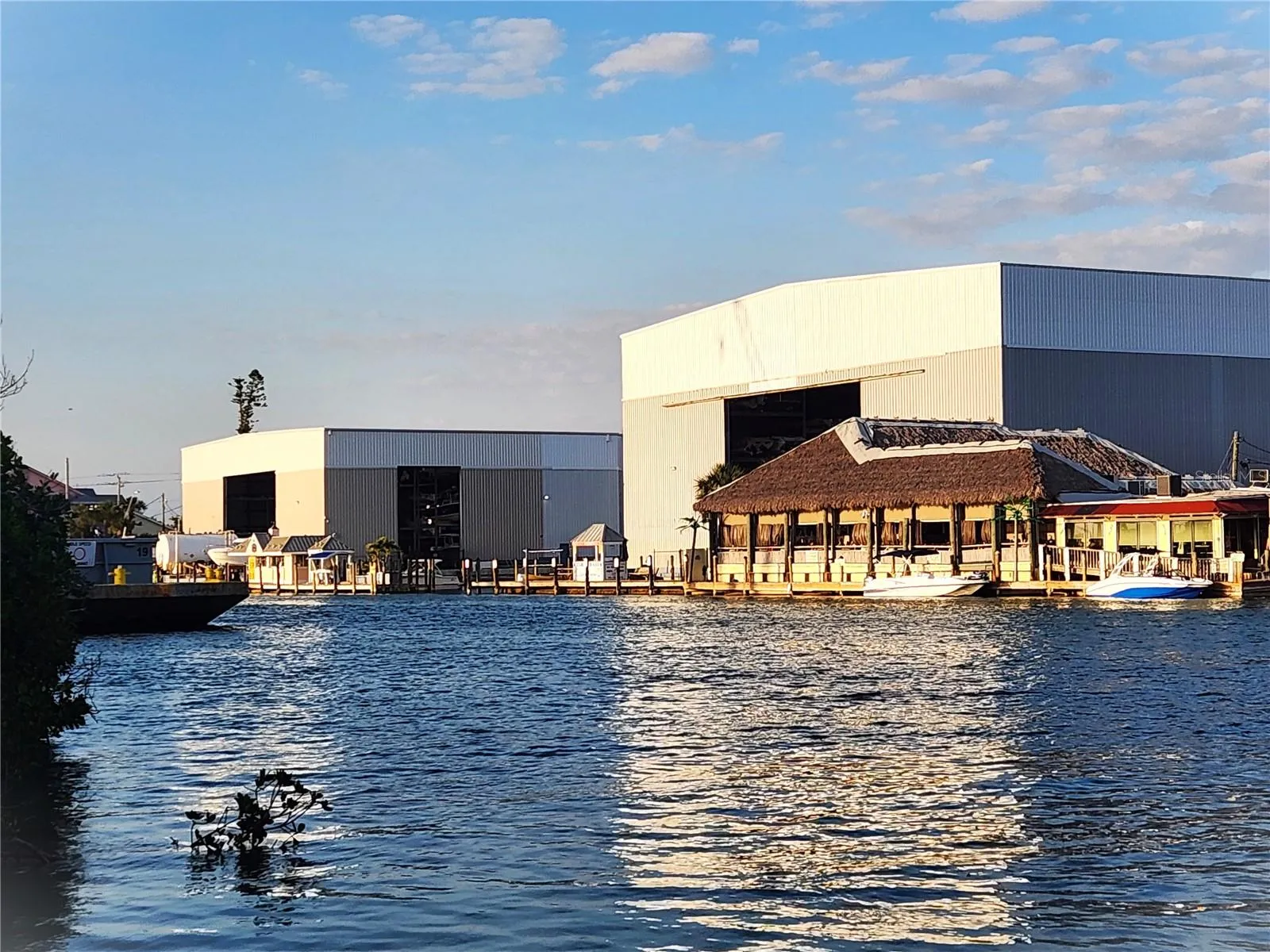 Marina docks with fuel and service