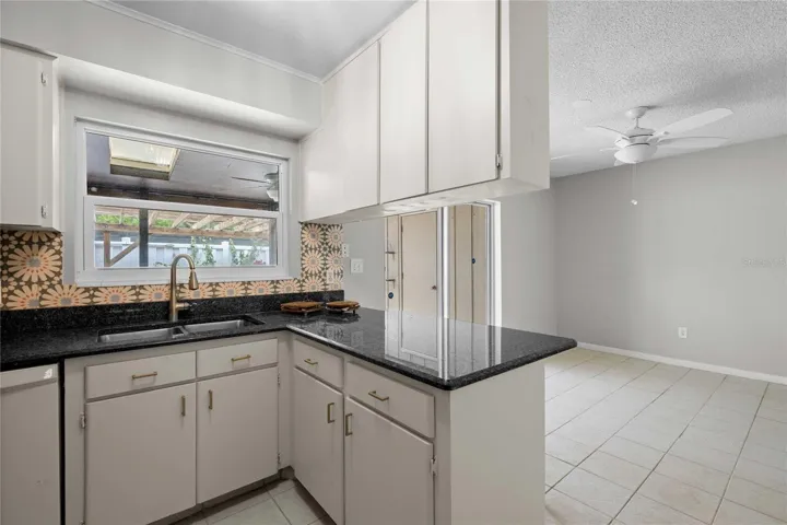 Kitchen looking into dining room