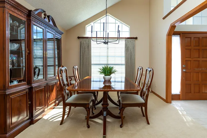 Formal dining room for hosting gatherings.